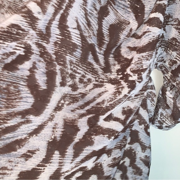 Zara Cold Shoulder Printed Top L - Picture 8 of 9